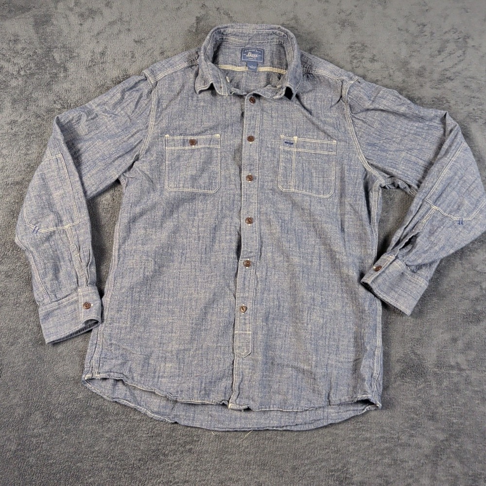 BASS & CO. Denim Button Up Work Wear Adult Large